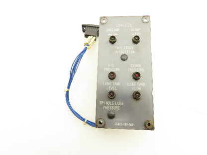 Okuma CNC Lathe OSP7000 Control Panel Spindle Chuck Indicator E5413-183-569