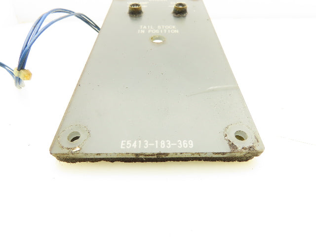 Okuma CNC Lathe OSP7000 Control Panel Spindle Chuck Indicator E5413-183-369