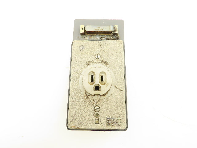 National 5A 115V 3-Prong Outlet Panel RS-232C Port  Okuma CNC Lathe   Lot of 4