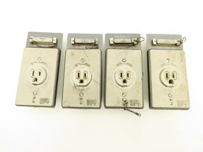 National 5A 115V 3-Prong Outlet Panel RS-232C Port  Okuma CNC Lathe   Lot of 4
