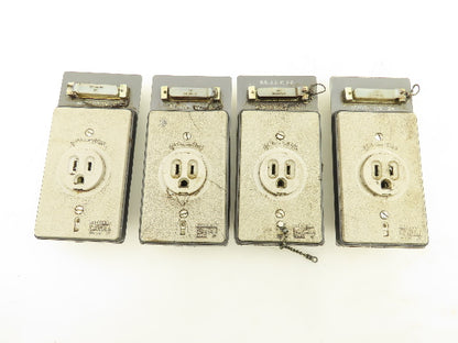 National 5A 115V 3-Prong Outlet Panel RS-232C Port  Okuma CNC Lathe   Lot of 4