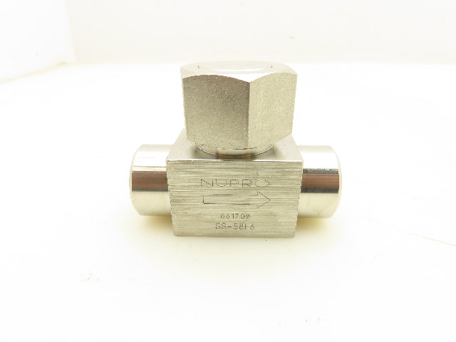 Nupro SS-58F6 Stainless Steel Lift Check Valve 3/8" FNPT 6000 PSI
