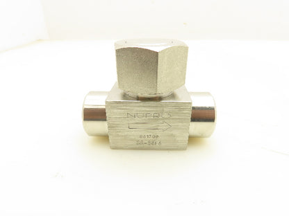 Nupro SS-58F6 Stainless Steel Lift Check Valve 3/8" FNPT 6000 PSI