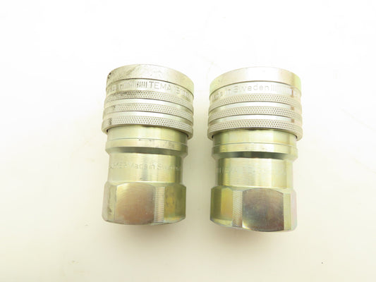Parker IB10011 Hydraulic  1" Quick Coupler 1" Female NPT  Lot of 2