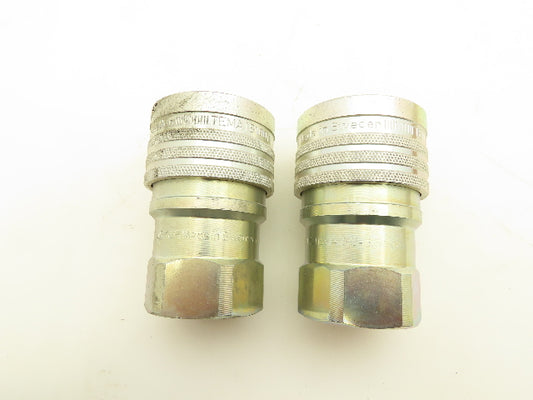 Parker IB10011 Hydraulic  1" Quick Coupler 1" Female NPT  Lot of 2