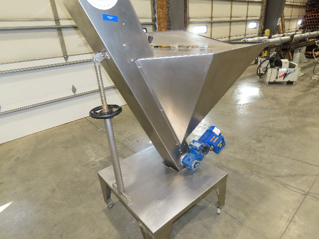 Marin G&C Bottle Cap Elevator Stainless Hopper 8" Incline Conveyor 2-15 FPM 480V