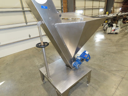 Marin G&C Bottle Cap Elevator Stainless Hopper 8" Incline Conveyor 2-15 FPM 480V