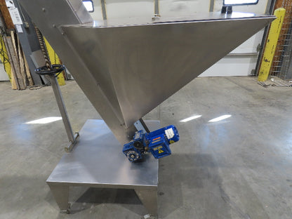 Marin G&C Bottle Cap Elevator Stainless Hopper 8" Incline Conveyor 2-15 FPM 480V