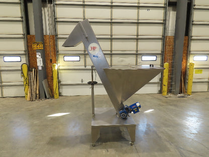 Marin G&C Bottle Cap Elevator Stainless Hopper 8" Incline Conveyor 2-15 FPM 480V