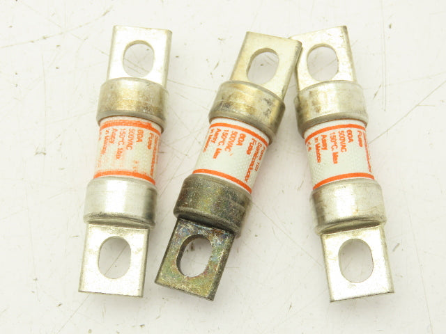 Ferraz Shawmut A50P60-4 Amp-Trap Fuse 60A 500V  Lot of 3