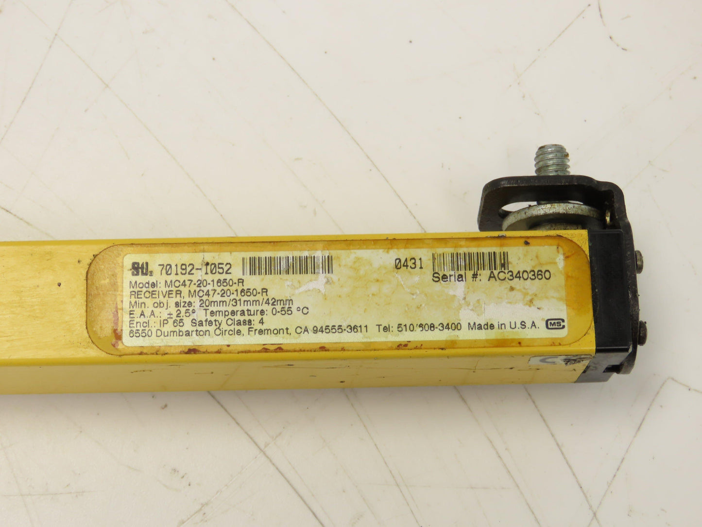 STI MC47-20-1650-R MicroSafe MC4700 Safety Sensor Light Curtain Receiver