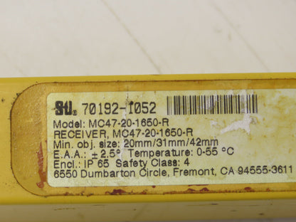 STI MC47-20-1650-R MicroSafe MC4700 Safety Sensor Light Curtain Receiver