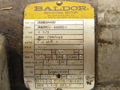 Grundfos CRK4-30 UWA-AUUV Immersion Coolant Pump 22GPM Baldor 1.5Hp 230/460V 3PH