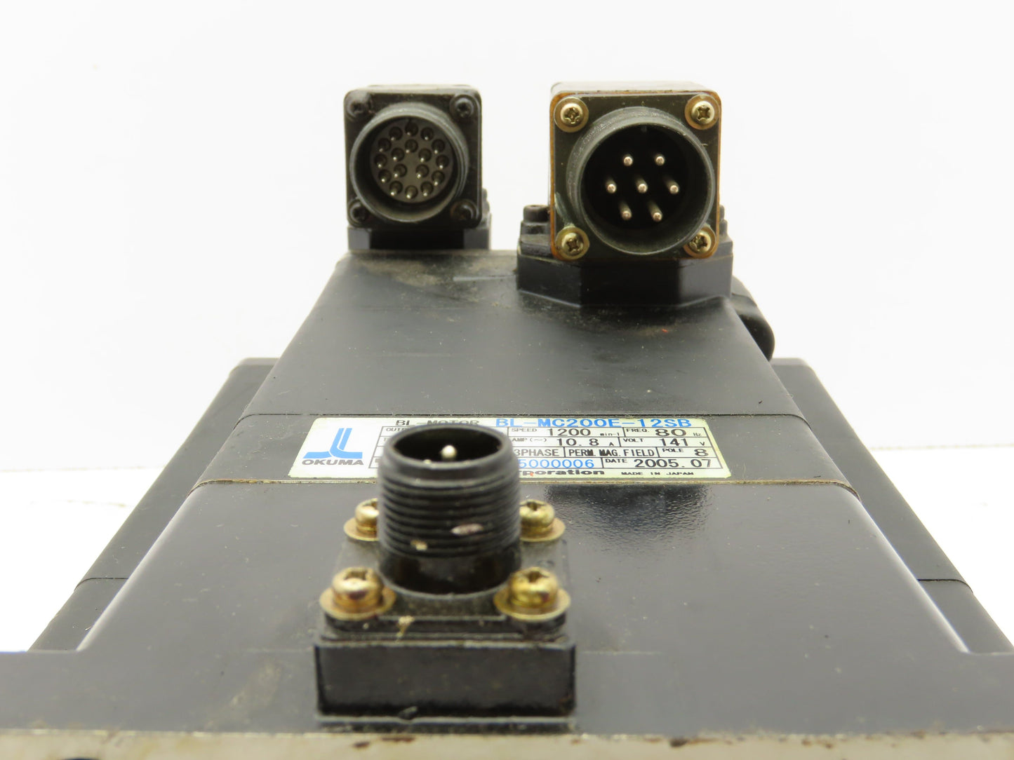 Okuma BL-MC200E-12SB AC Servo Motor 2.4kW 1200 RPM 141V 3PH Encoder ER-FC-2048D