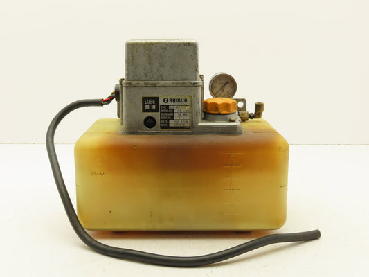 Showa LCB4-011C Lubrication Oil Pump 0.1 L/Min 4L Tank 100V CNC Machine Oiler