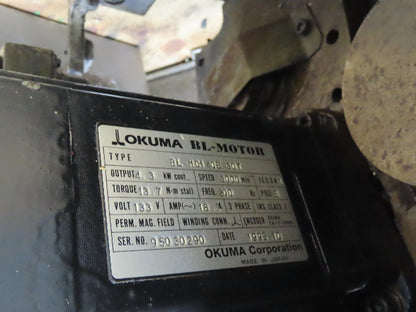 Okuma LU-15 CNC Lathe 12-Position Turret Tool Changer Servo Motor BL MC140E 30T