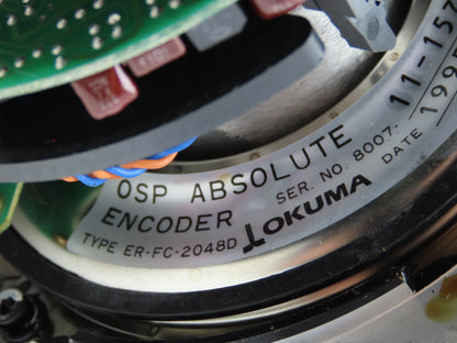 Okuma BL-MC75E-20TB AC Servo Motor 1.5kW 133V 2000 RPM 3PH Encoder ER-FC-2048D