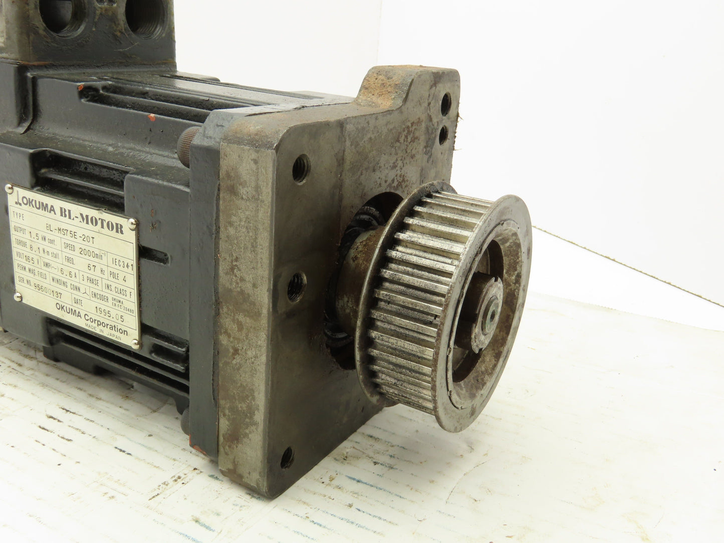 Okuma BL-MS75E-20T AC Servo Motor 1.5kW 165V 2000 Rpm 4P Encoder ER-FC-2048D