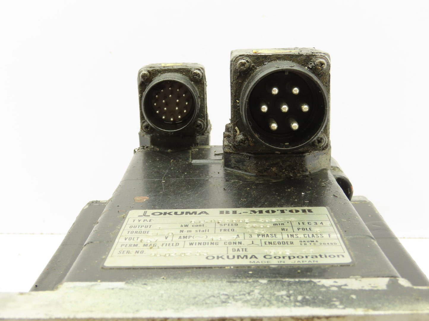 Okuma BL-MC200E-20SN-A AC Servo Motor 4kW 2000 RPM 157V 3PH Encoder ER-FC-2048D