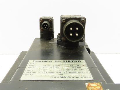 Okuma BL-MC200J-20SN-A AC Servo Motor 4kW 2000 Rpm 157V 3PH Encoder ER-J-7200D