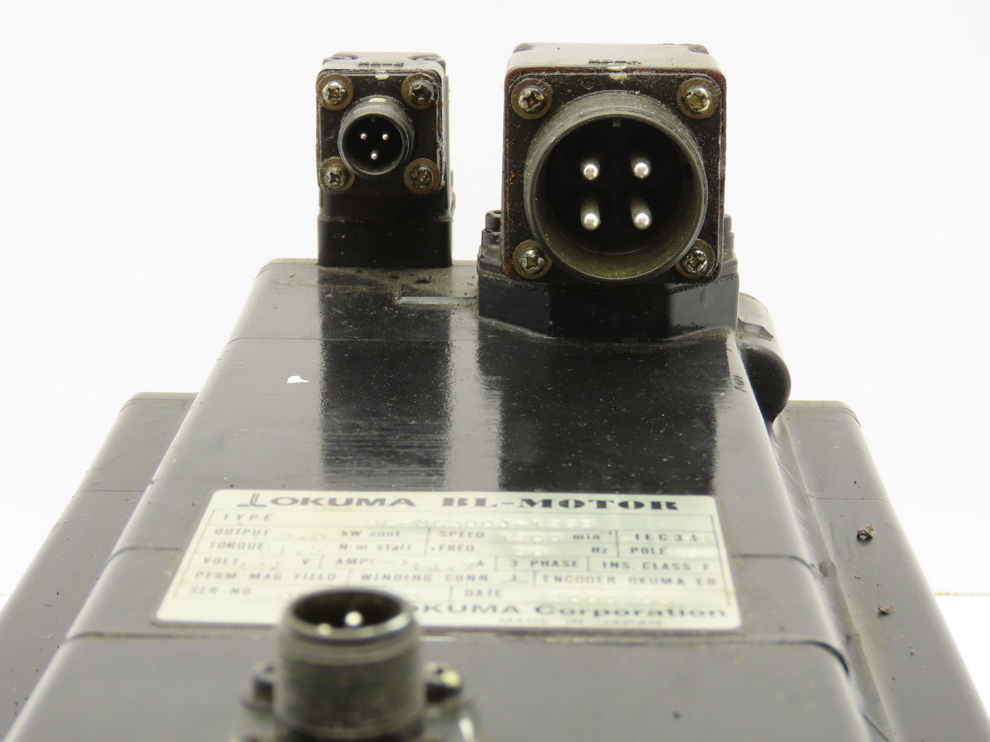 Okuma BL-MC300J-12SB Servo Motor 3.6KW 8P 1200RPM 141V 3PH Encoder ER-J7200D