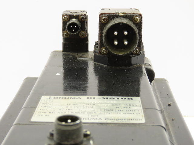 Okuma BL-MC300J-12SB Servo Motor 3.6KW 8P 1200RPM 141V 3PH Encoder ER-J7200D