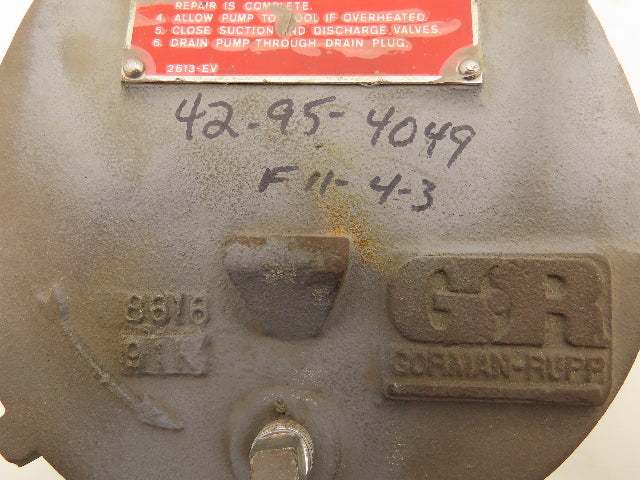 Gorman Rupp 8616 Pump Cast Iron Cover Plate