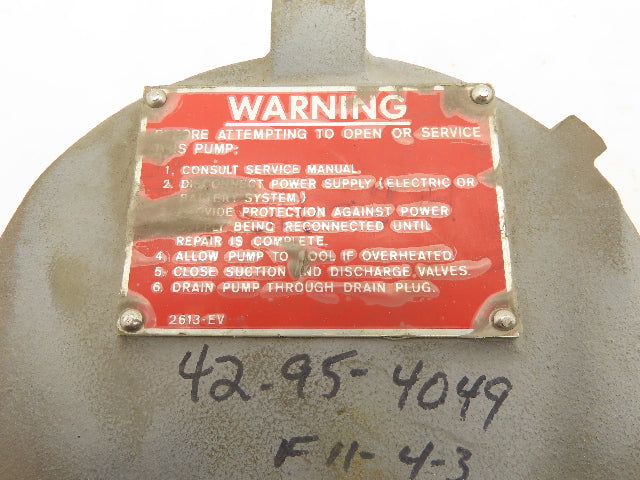 Gorman Rupp 8616 Pump Cast Iron Cover Plate