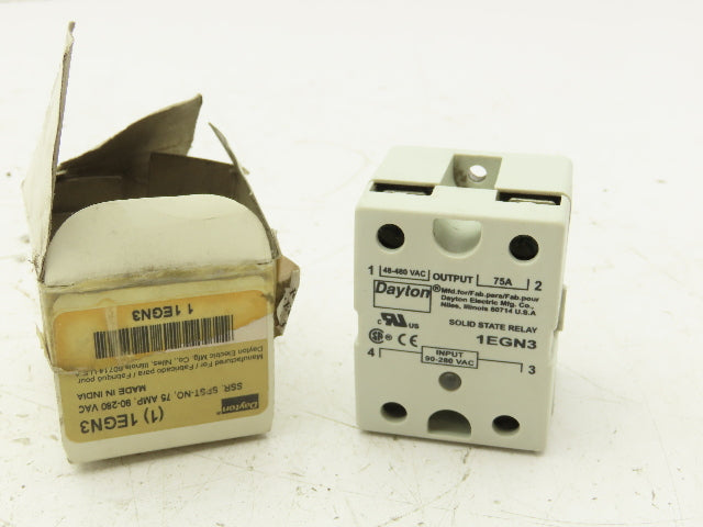 Dayton 1EGN3 Solid State Relay 48-480V 75A