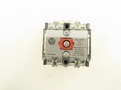 Allen Bradley 700-P400A24 Direct Drive AC Control Relay 4 Pole 24VAC Coil