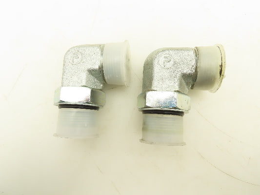 Parker 12-16 C5OLO Seal-Lok Elbow SAE O-Ring Fitting 1-5/16x1-7/16" Lot of 2