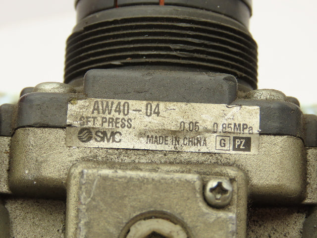SMC AW40-04 Compressed Air Line Filter Regulator Soft Start Valve Combo 24VDC
