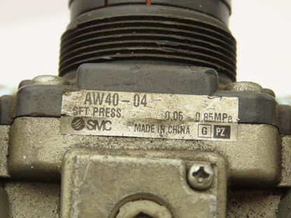 SMC AW40-04 Compressed Air Line Filter Regulator Soft Start Valve Combo 24VDC