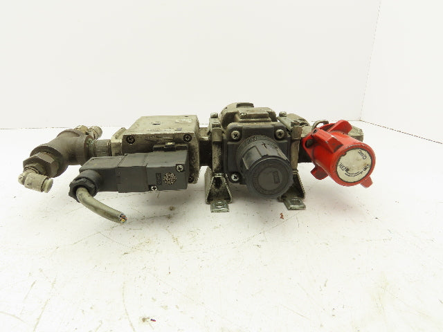 SMC AW40-04 Compressed Air Line Filter Regulator Soft Start Valve Combo 24VDC
