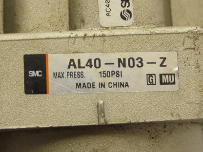 SMC AW40-N03CE-2 Compressed Air Line Filter Regulator Lubricator Combo 3/8"