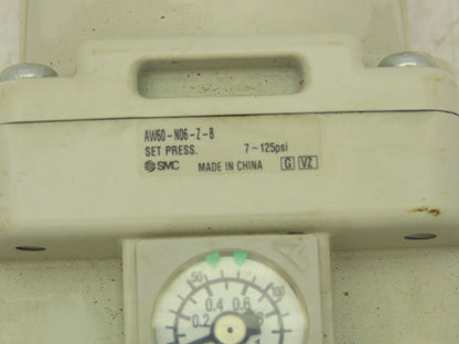 SMC AW60-N06-Z-B Compressed Air Line Filter Regulator 7-125 PSI 3/4" NPT