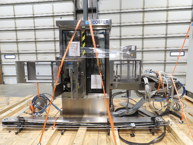 Coster CAP300 Cap Placing Line Aerosol Bottle Capper & Sorter with Feed Hopper