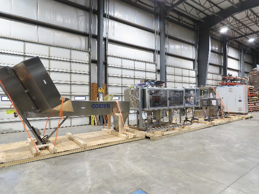 Coster CAP300 Cap Placing Line Aerosol Bottle Capper & Sorter with Feed Hopper