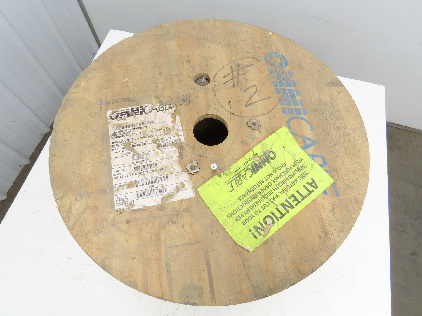 Omni Cable C50201 SRML #2/1C 133 STR High Temperature Wire 2 Awg 200°C 600V 500'