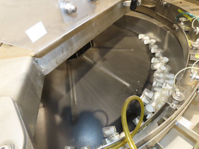 Haumiller Bottle Cap Bowl Feeder with Feed Hopper Elevator Conveyor 480V