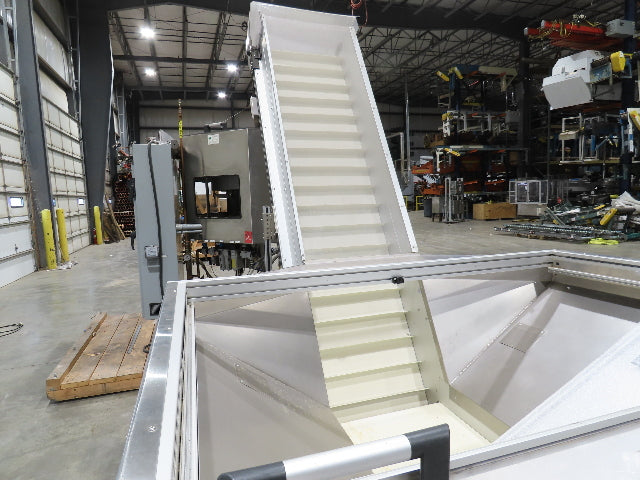Haumiller Bottle Cap Bowl Feeder with Feed Hopper Elevator Conveyor 480V