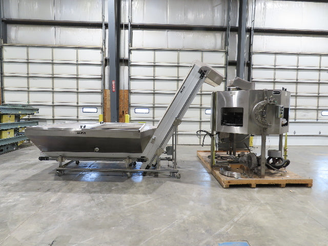 Haumiller Bottle Cap Bowl Feeder with Feed Hopper Elevator Conveyor 480V