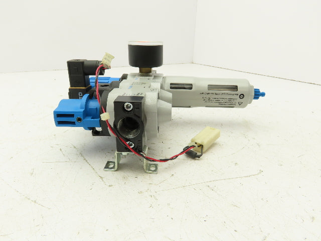 Festo LFR-D-5M-MINI Air Line Filter Regulator On/Off Valve Combo HEE-D-MINI-24