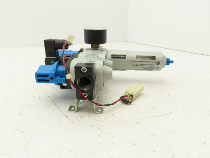 Festo LFR-D-5M-MINI Air Line Filter Regulator On/Off Valve Combo HEE-D-MINI-24