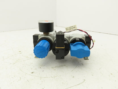 Festo LFR-D-5M-MINI Air Line Filter Regulator On/Off Valve Combo HEE-D-MINI-24