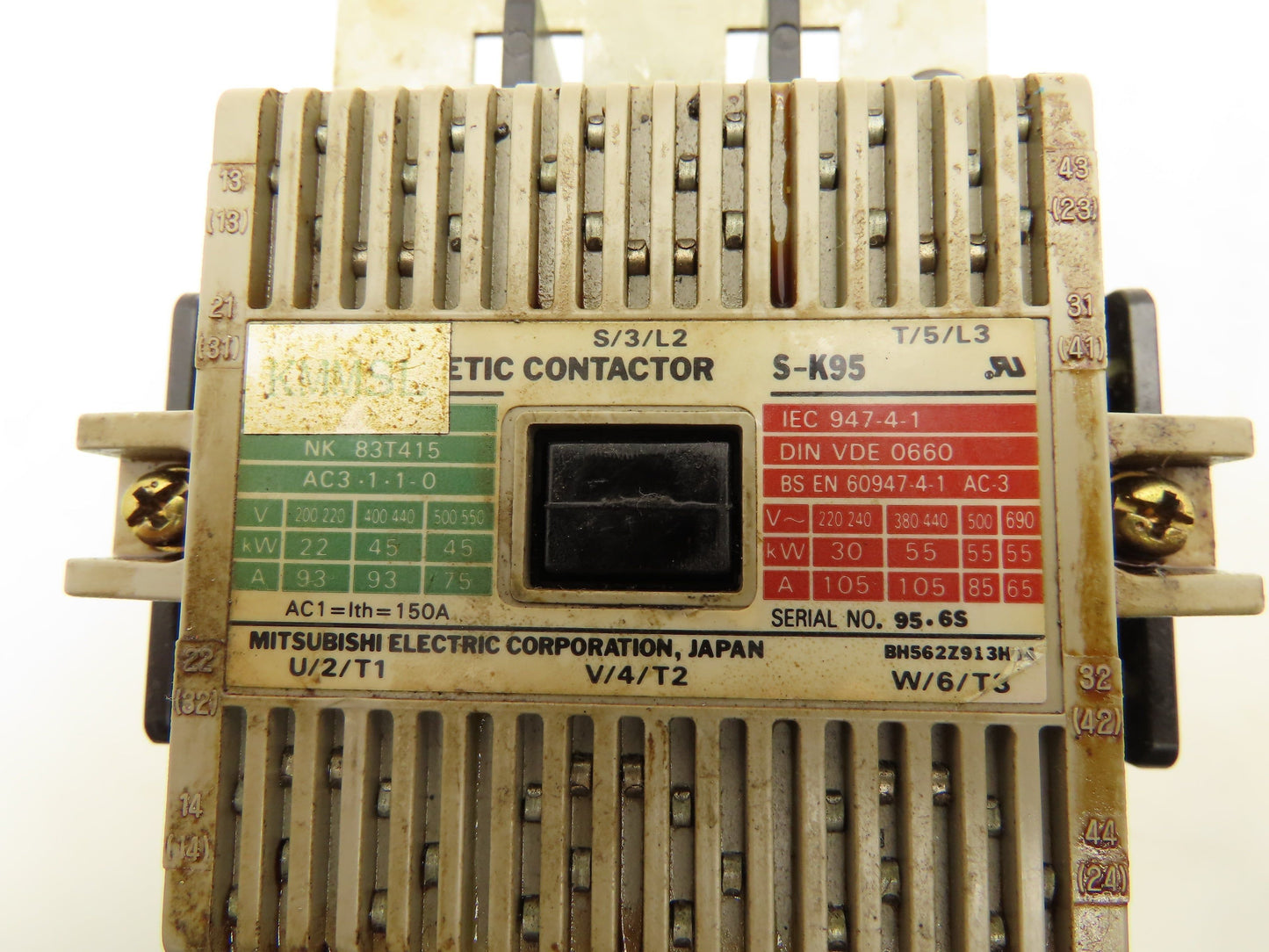 Mitsubishi Electric S-K95 Magnetic Contactor 3P 690V 100-127V Coil Lot of 3