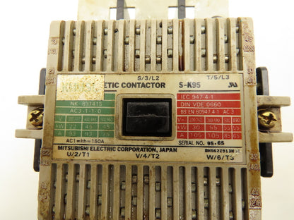 Mitsubishi Electric S-K95 Magnetic Contactor 3P 690V 100-127V Coil Lot of 3