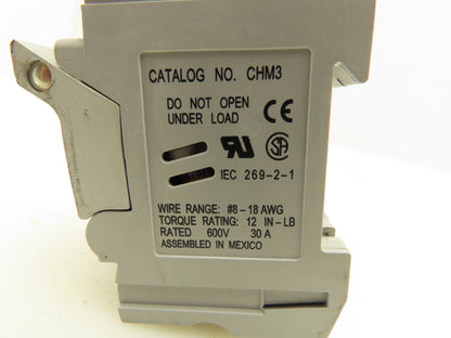 Bussmann CHM3 Fuse Holder 30A 600V 3P Lot Of 4