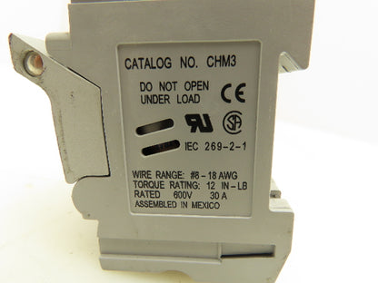 Bussmann CHM3 Fuse Holder 30A 600V 3P Lot Of 4
