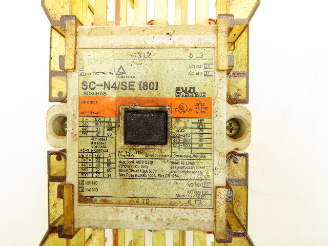 Fuji Electric SC-N4/SE Starter Contactor 120V Coil 600V 80A
